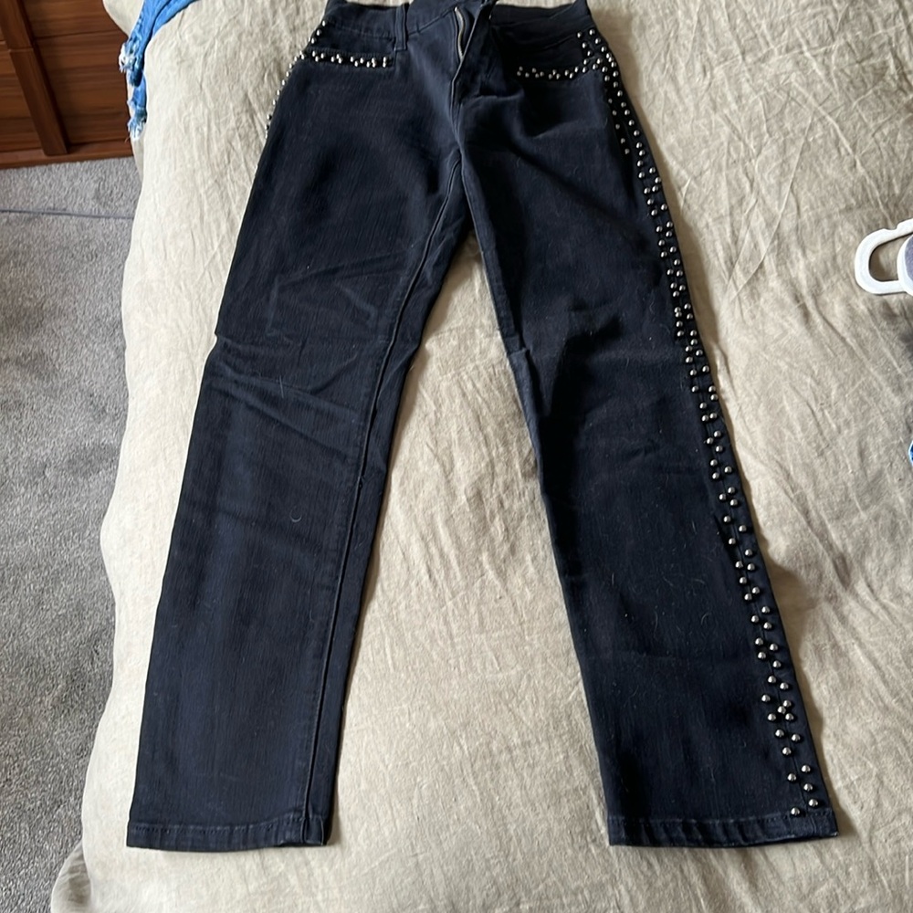 Black pistols jeans